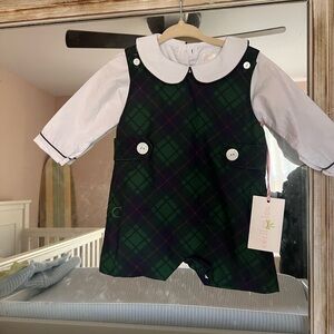NWT Cecil and Lou Plaid Green and Blue JonJon